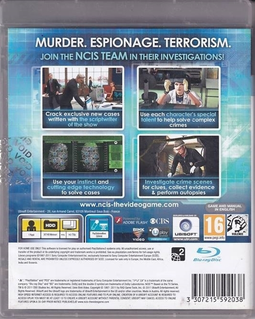 NCIS Based on the TV Series - PS3 (B Grade) (Genbrug)
